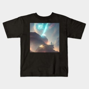 Planets Nebula Cloud In Dark Space Kids T-Shirt